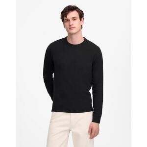 NWT Madewell Heavyweight Slub Cotton Long-Sleeve Tee sweater black mens size L